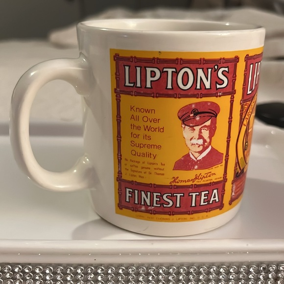 THOMAS J. LIPTON TEA COFFEE MUG CUP TIN BOX COMPANY VNTG 1993 - Picture 4 of 5